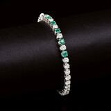 A highcarat Emerald Diamond Bracelet - image 1