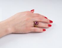 An extraordinary Ruby Fancy Diamond Ring - image 3