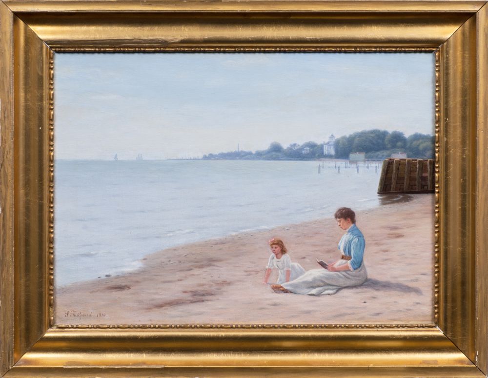 Mother and Child on the Beach - image 2