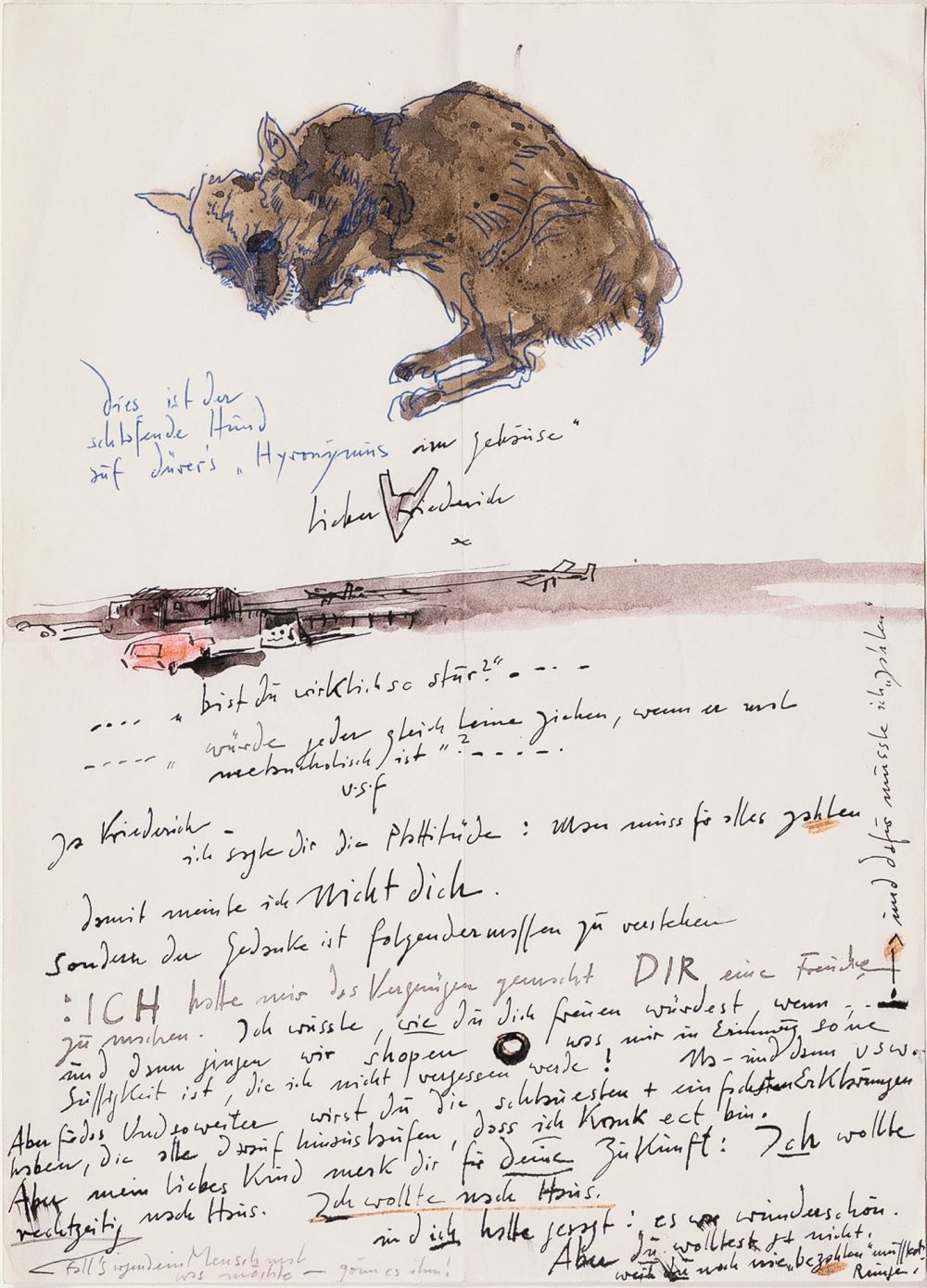 Horst Janssen - Dies ist der schlafende Hund Dies ist der schlafende Hund