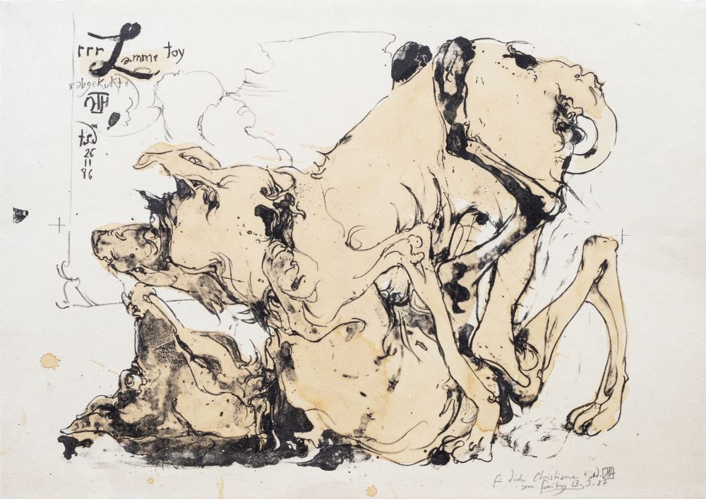 Horst Janssen - rrr Lamme Toy abgekuckt rrr Lamme Toy abgekuckt