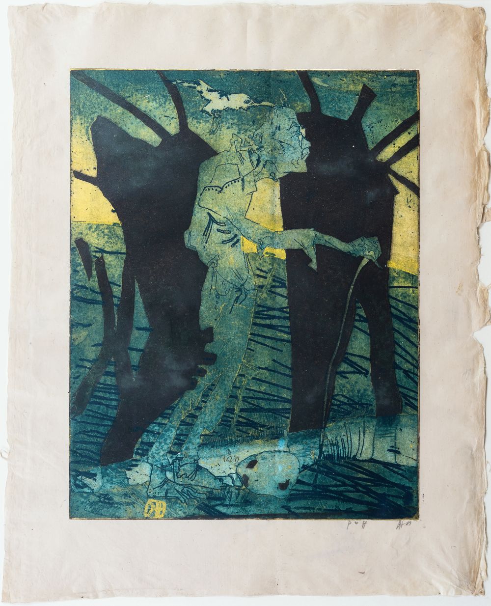 Horst Janssen - Friely auf dem Weg Friely auf dem Weg