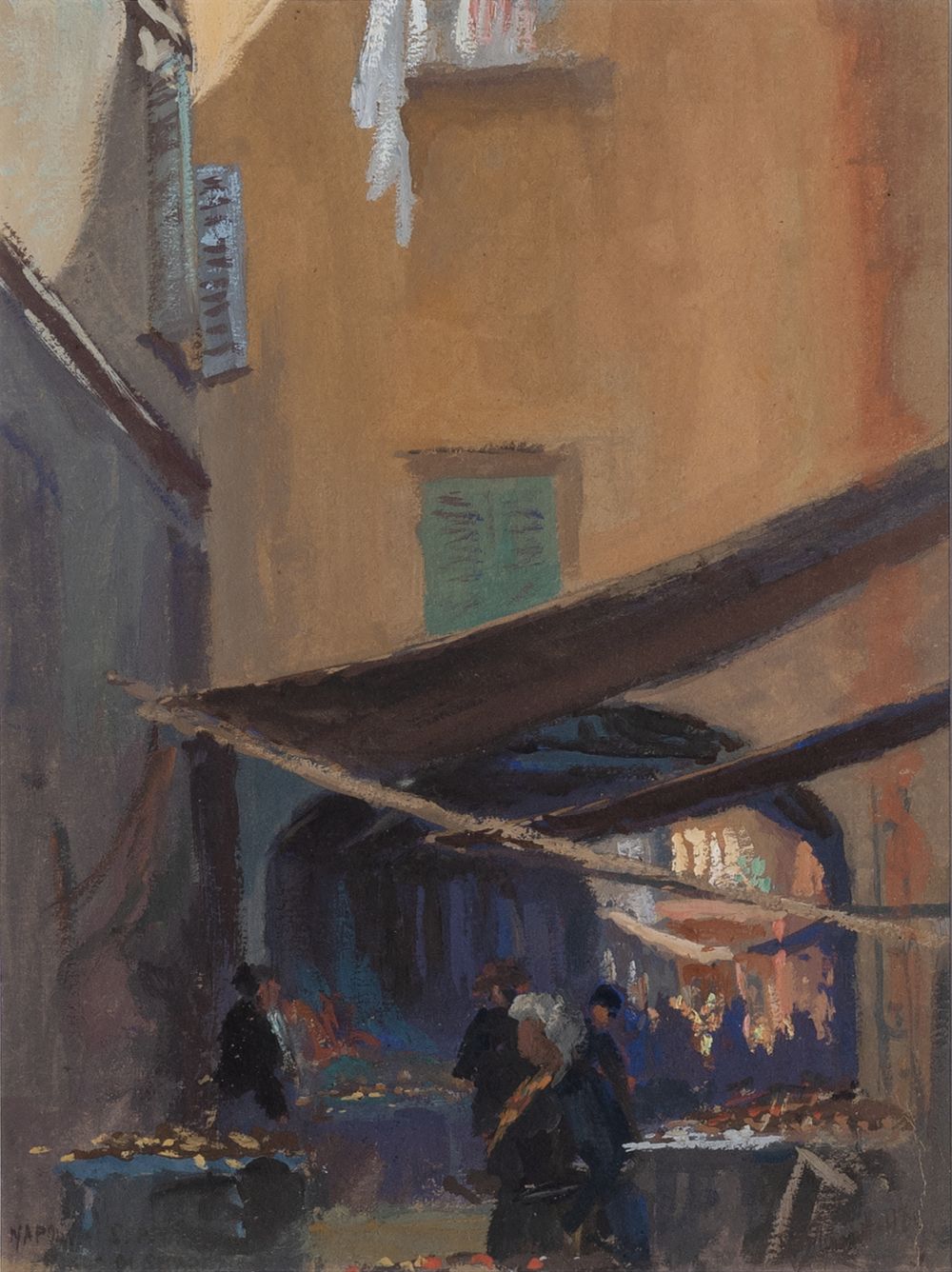 Robert Schmidt-Hamburg - Straße in Neapel Straße in Neapel