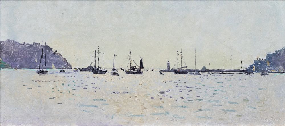 Bucht mit Segelschiffen