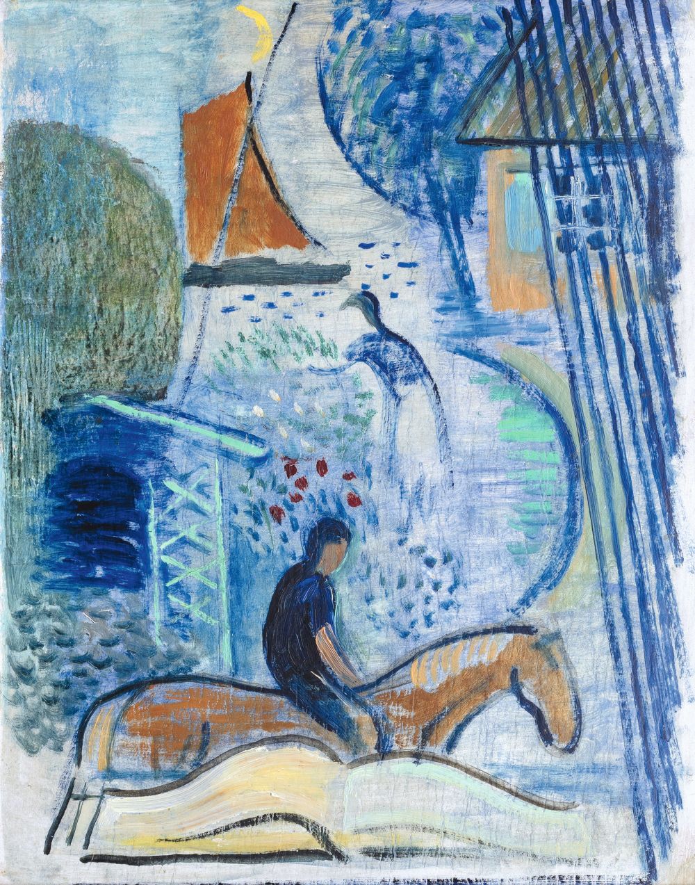 Friedrich Ahlers-Hestermann - Rider by a Lake Rider by a Lake