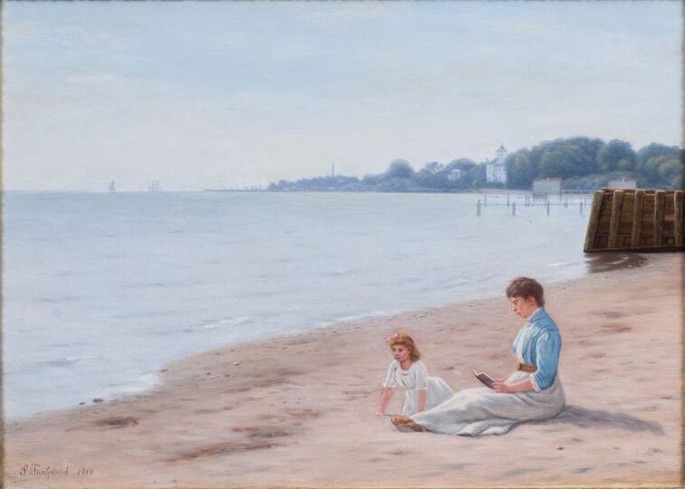 Mother and Child on the Beach