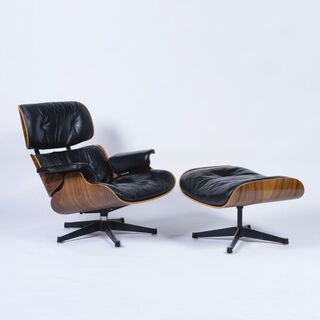A Lounge Chair with Ottoman