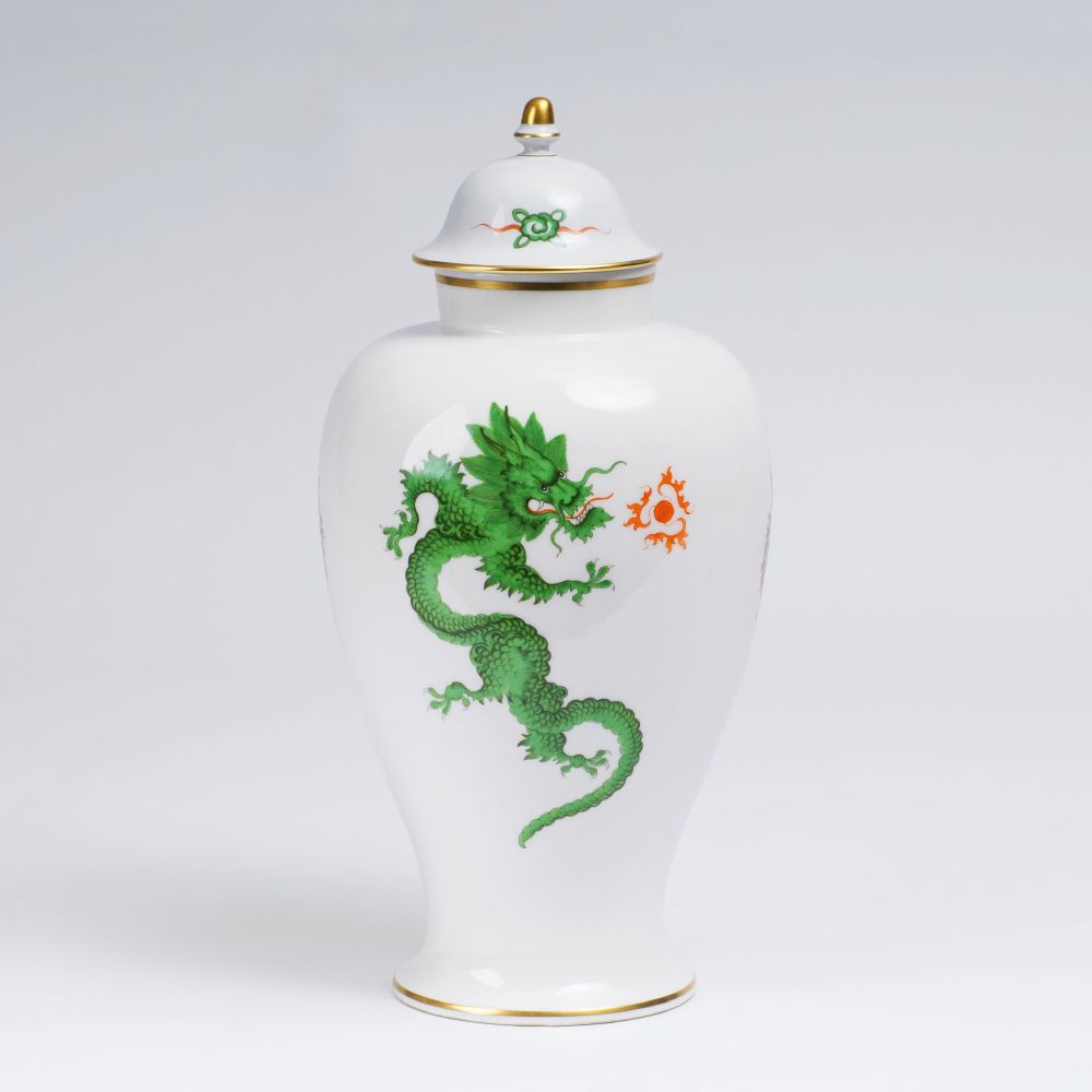 A Lidded Vase 'Green Dragon'