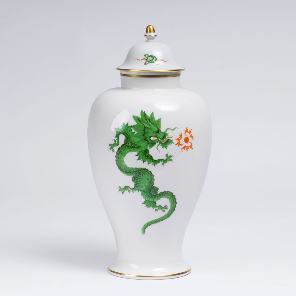 A Lidded Vase 'Green Dragon' - image 2