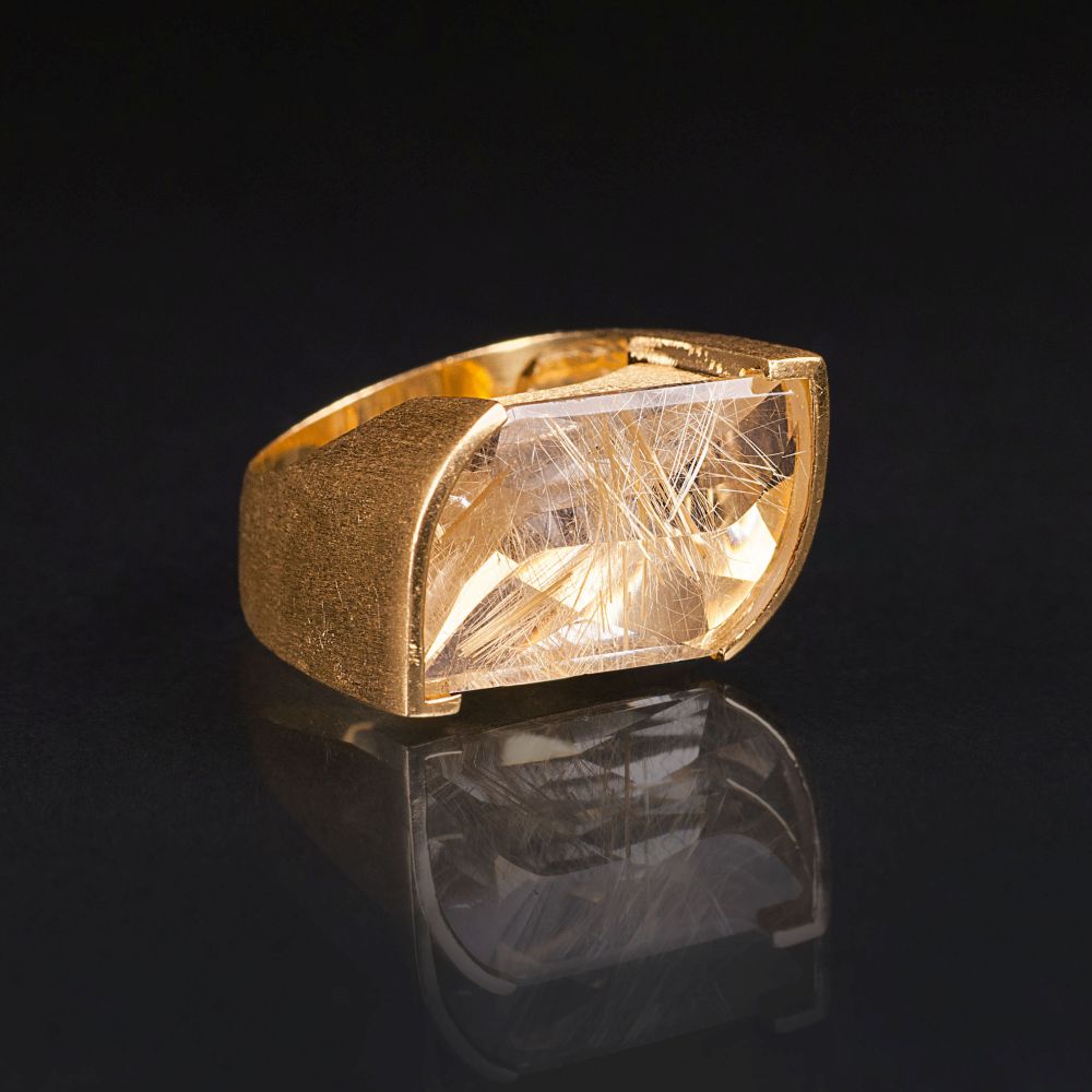 A modern Rutilquartz Ring