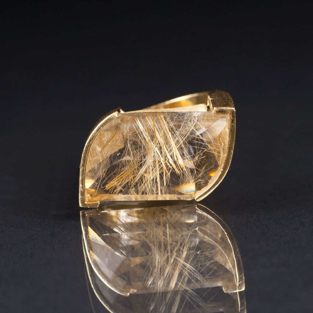 A modern Rutilquartz Ring - image 2