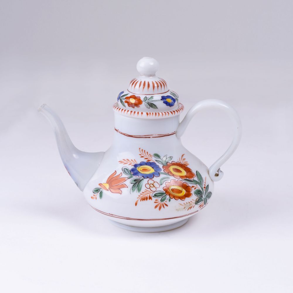 Milk Glass Jug with Flower Painting Milk Glass Jug with Flower Painting