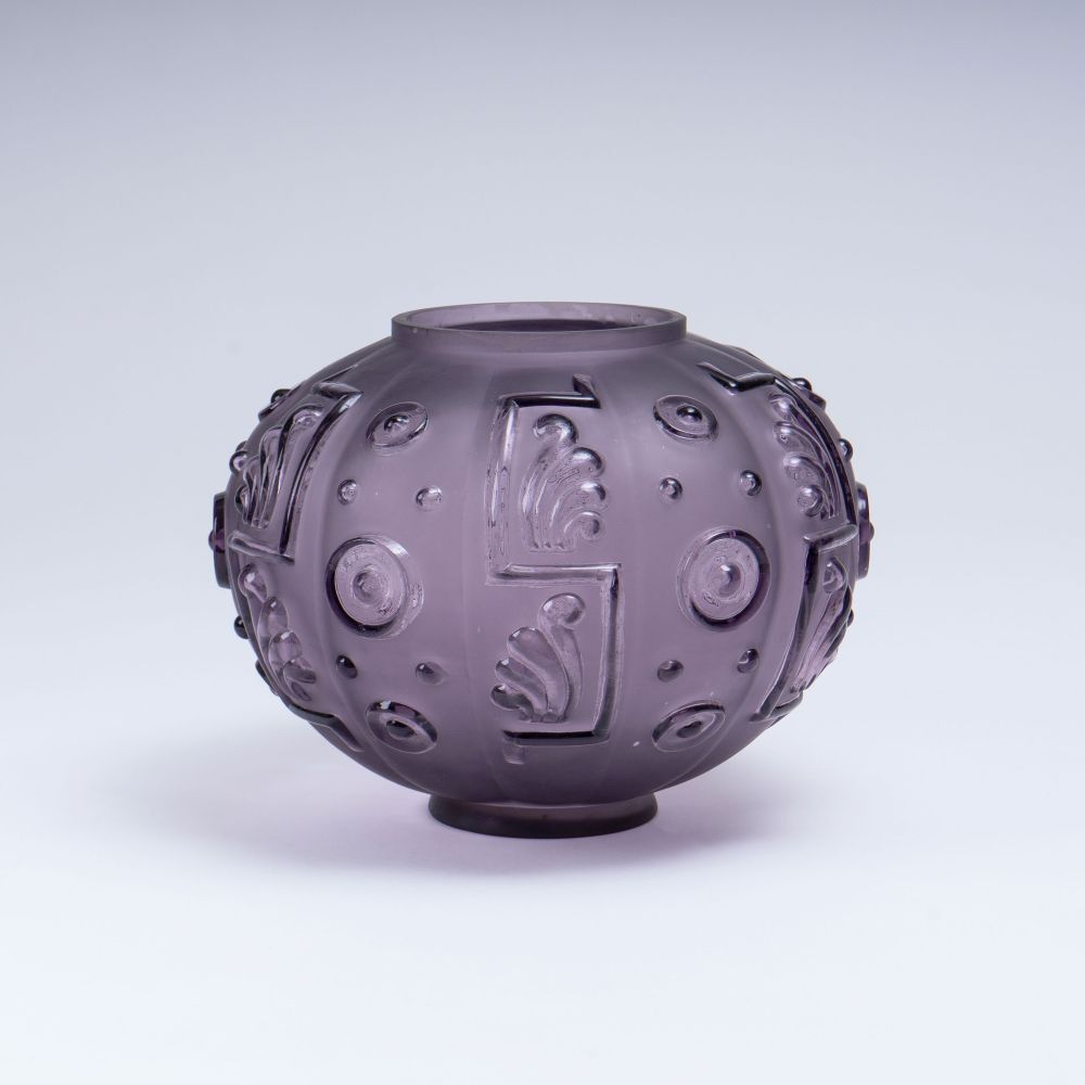 Edvin Ollers - An Art Deco Vase with Relief Decor An Art Deco Vase with Relief Decor