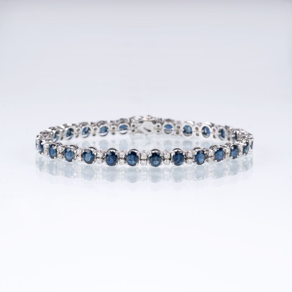 A Sapphire Diamond Bracelet