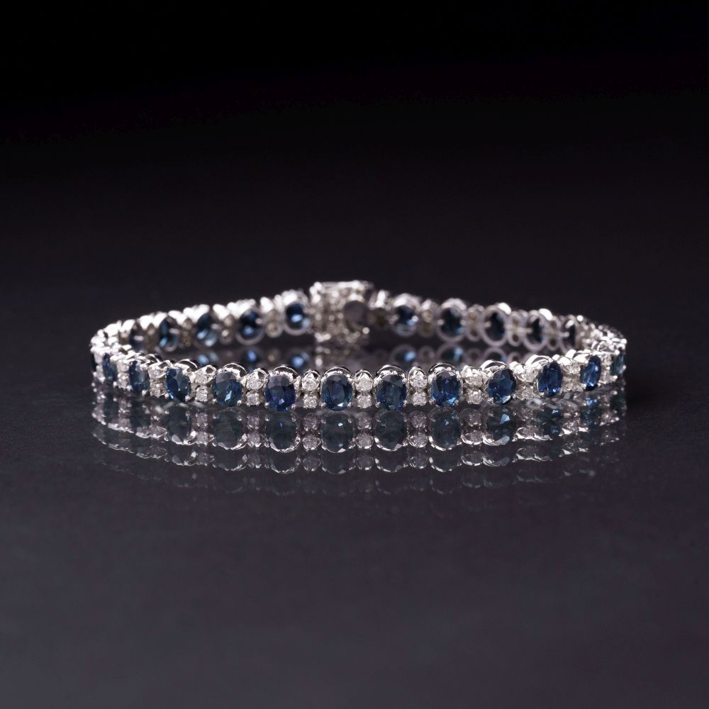 A Sapphire Diamond Bracelet - image 3