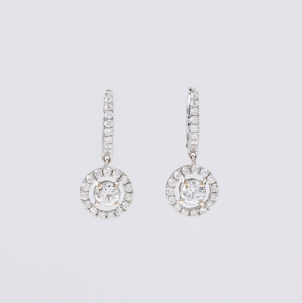 A Pair of Diamond Earrings