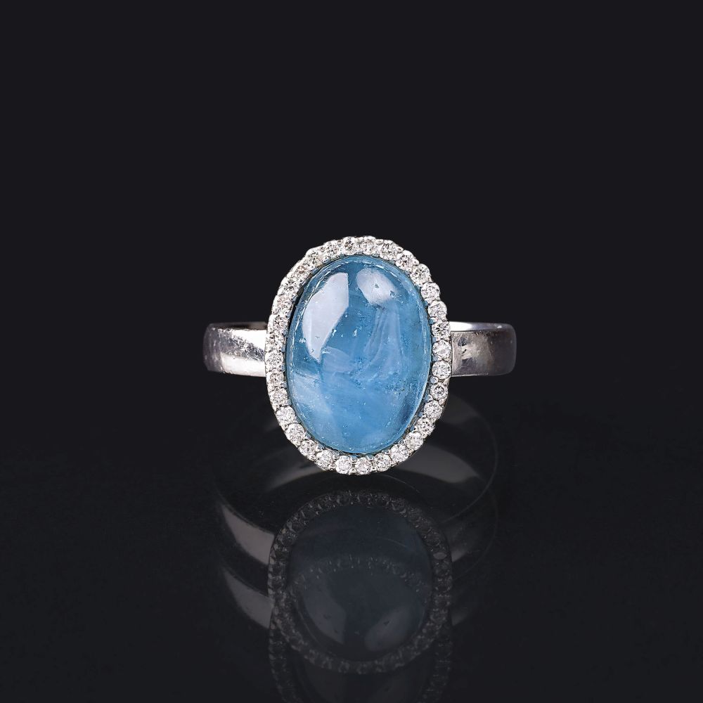 Aquamarin-Brillant-Ring