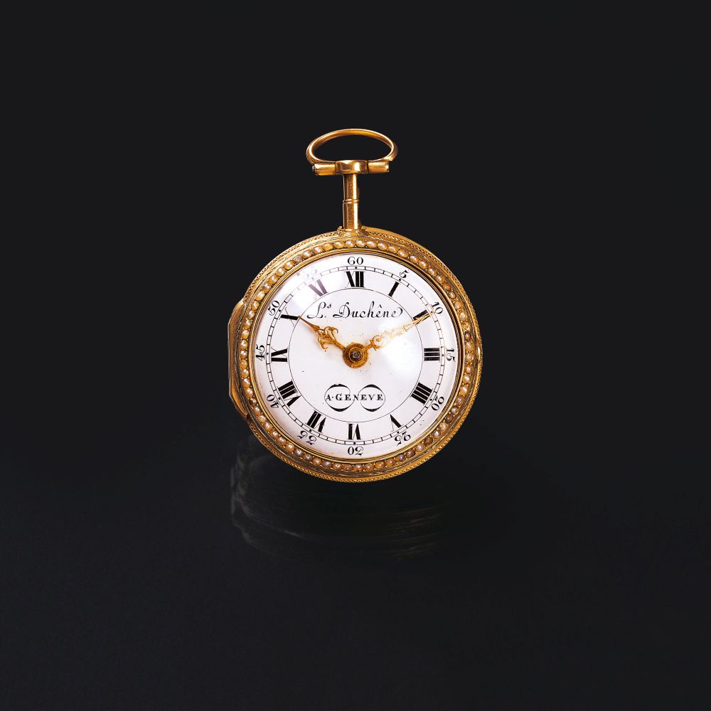 A Spindle Pocket Watch with fine Enamel Painting - image 2