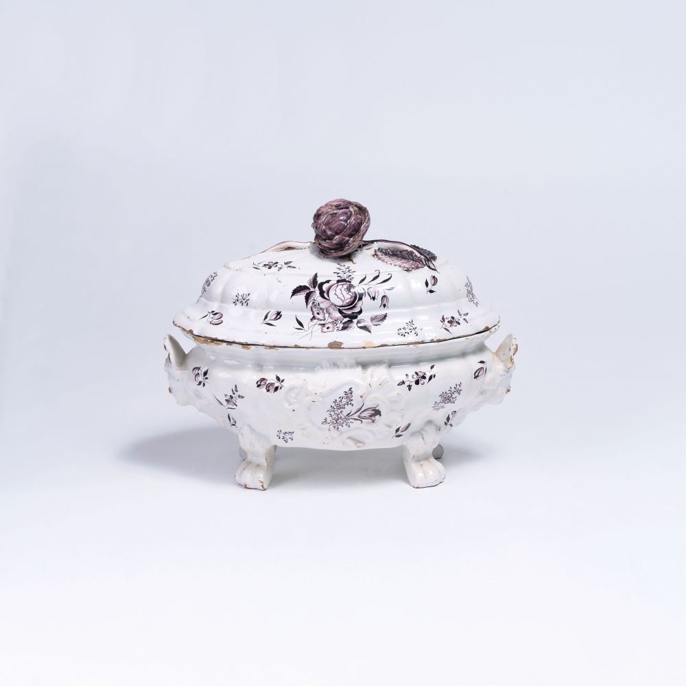 A Rococo Faience Tureen with Lid