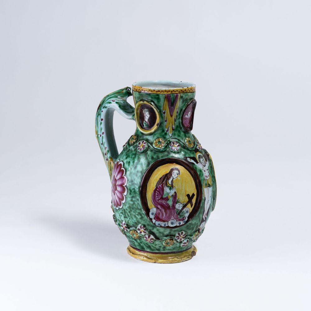 A Faience Jug with Crucifix - image 2