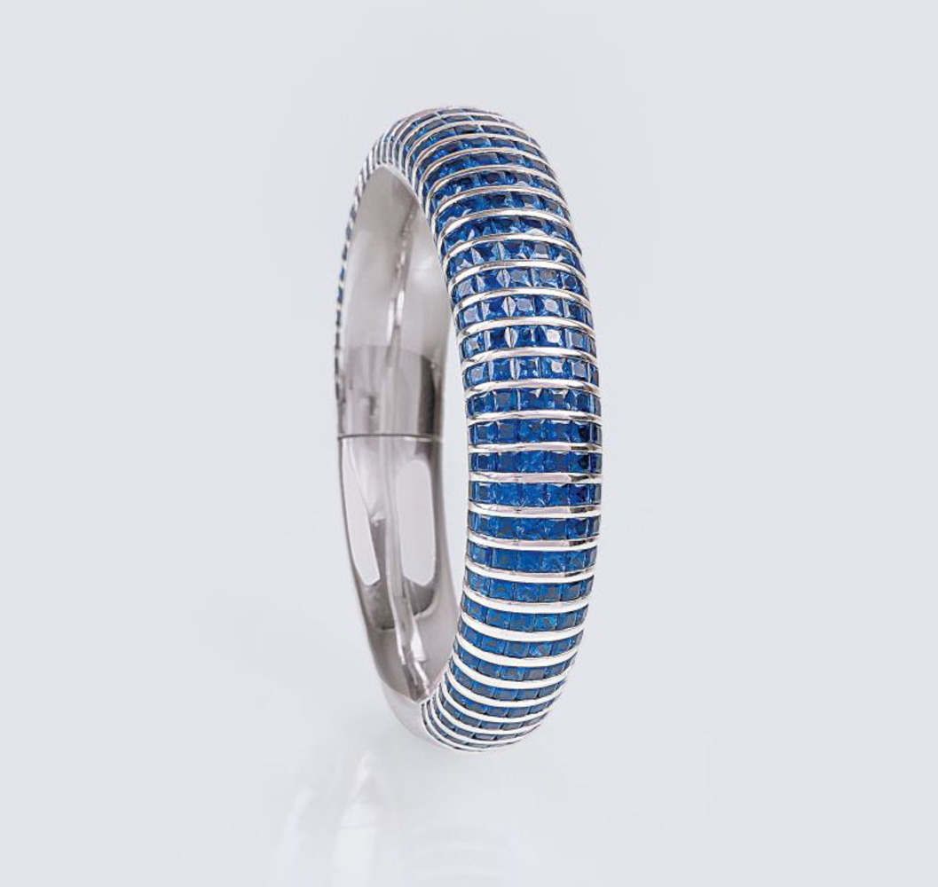 A highcarat Sapphire Bangle Bracelet