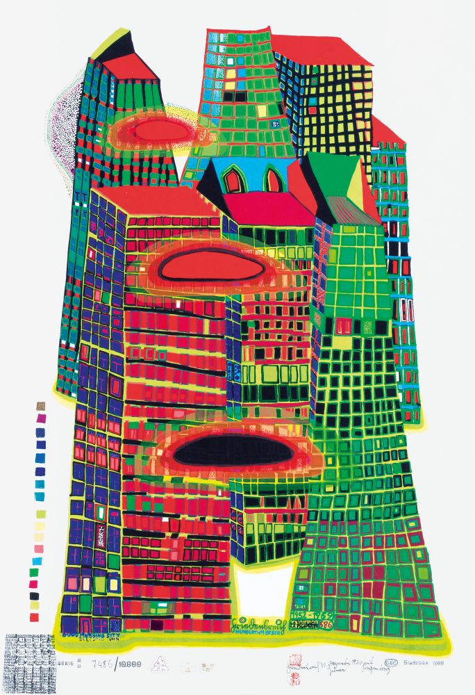 Friedensreich Hundertwasser - Good morning city - Bleeding Town' Good morning city - Bleeding Town'