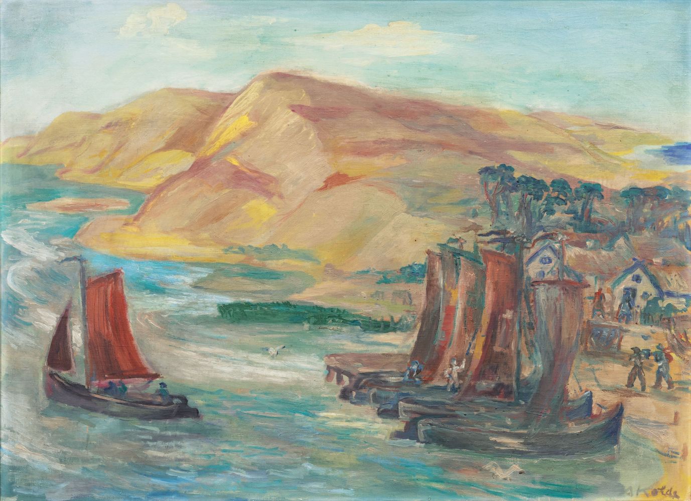 Alexander Kolde - Boote in der Kurischen Nehrung Boote in der Kurischen Nehrung