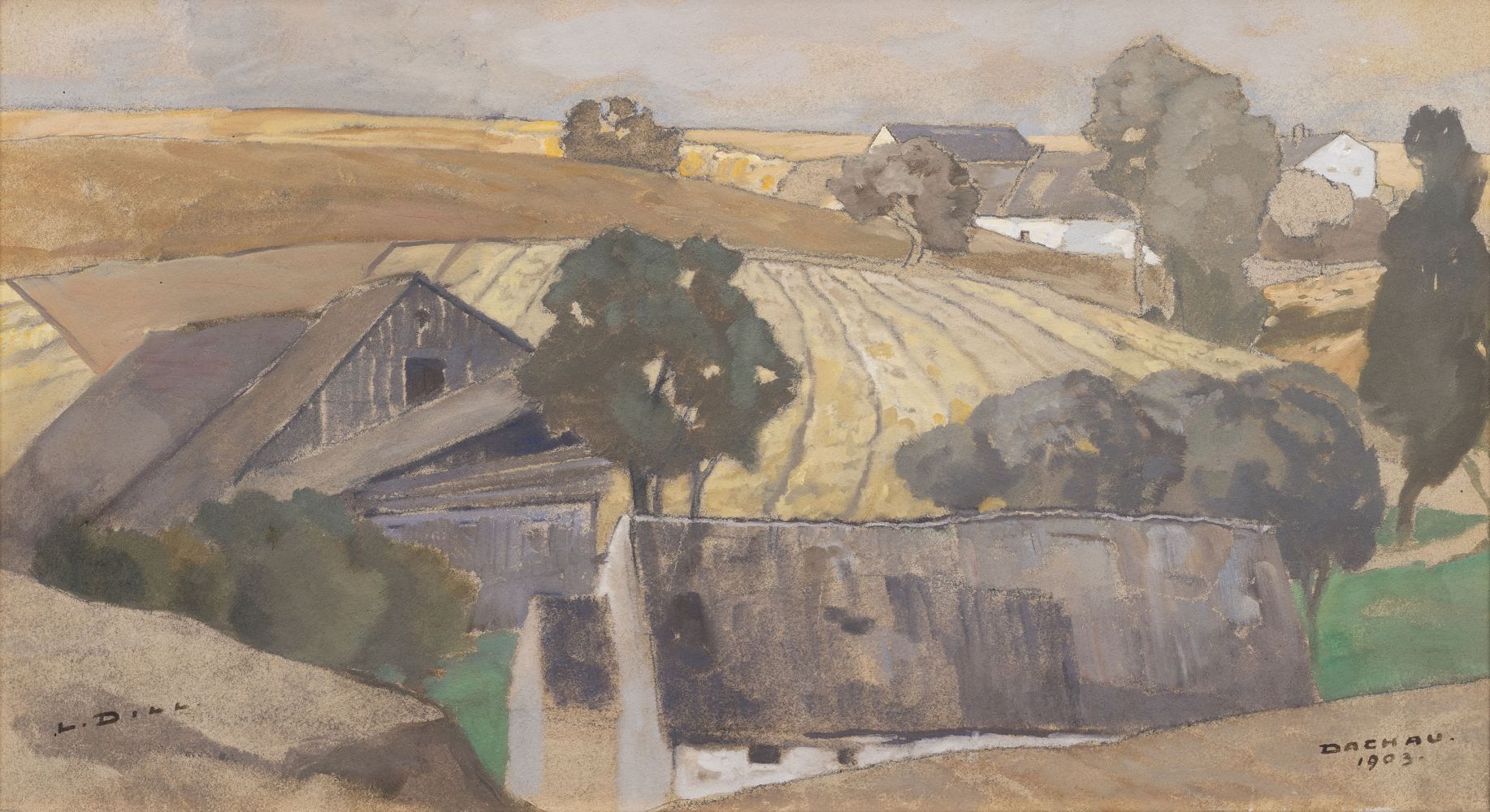 Ludwig Dill - Goldene Felder Goldene Felder