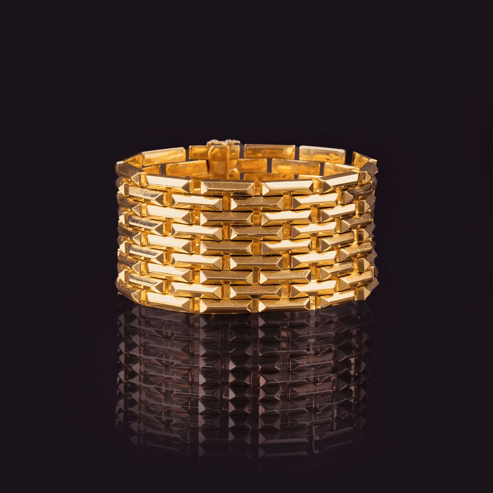 Breites Vintage Gold-Armband