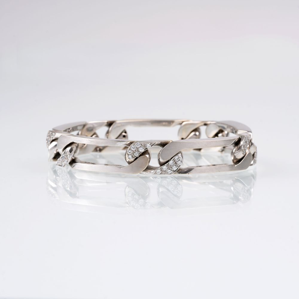 A Whitegold Bracelet with Diamonds - image 2