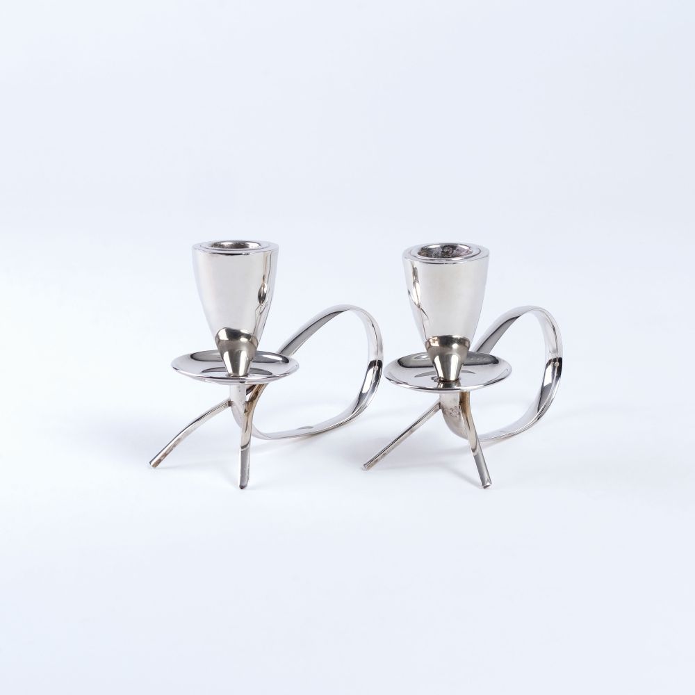 A Pair of Modern Candle Holders