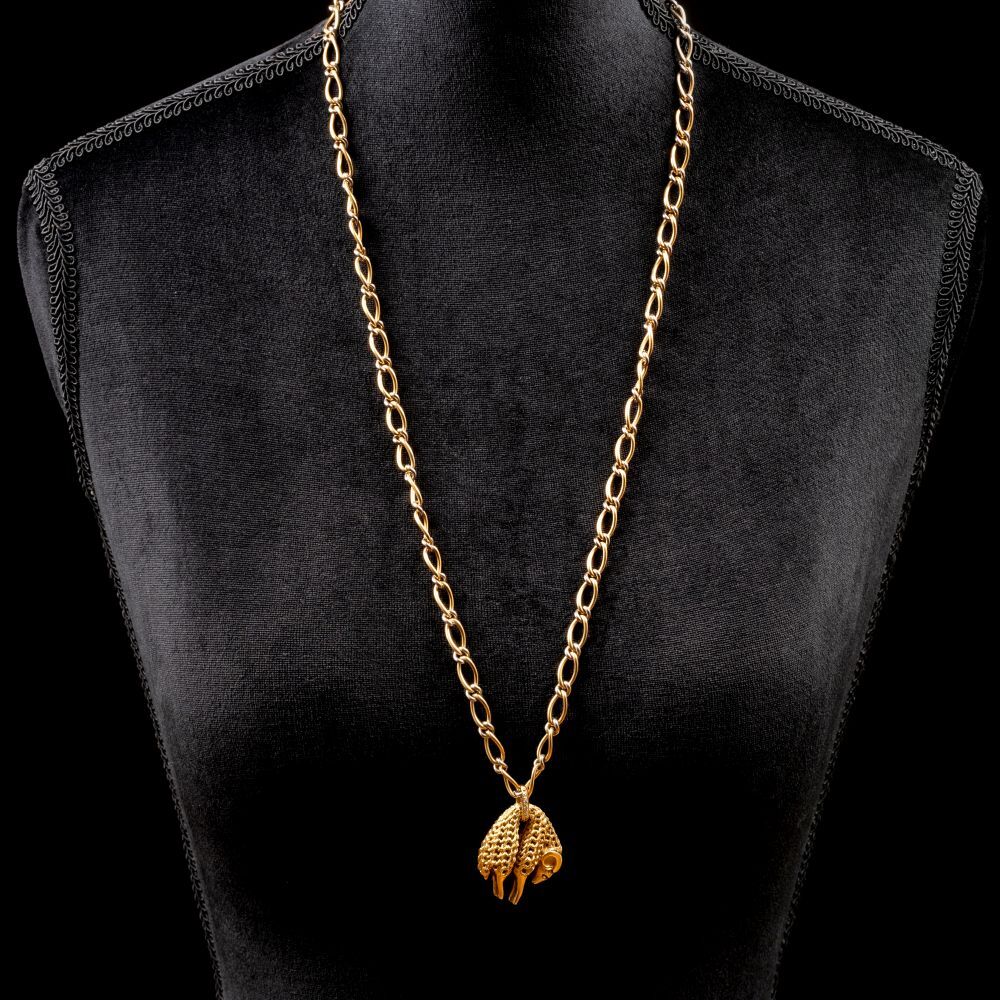 A Gold 'Toison d'Or' Pendant with Necklace - image 3