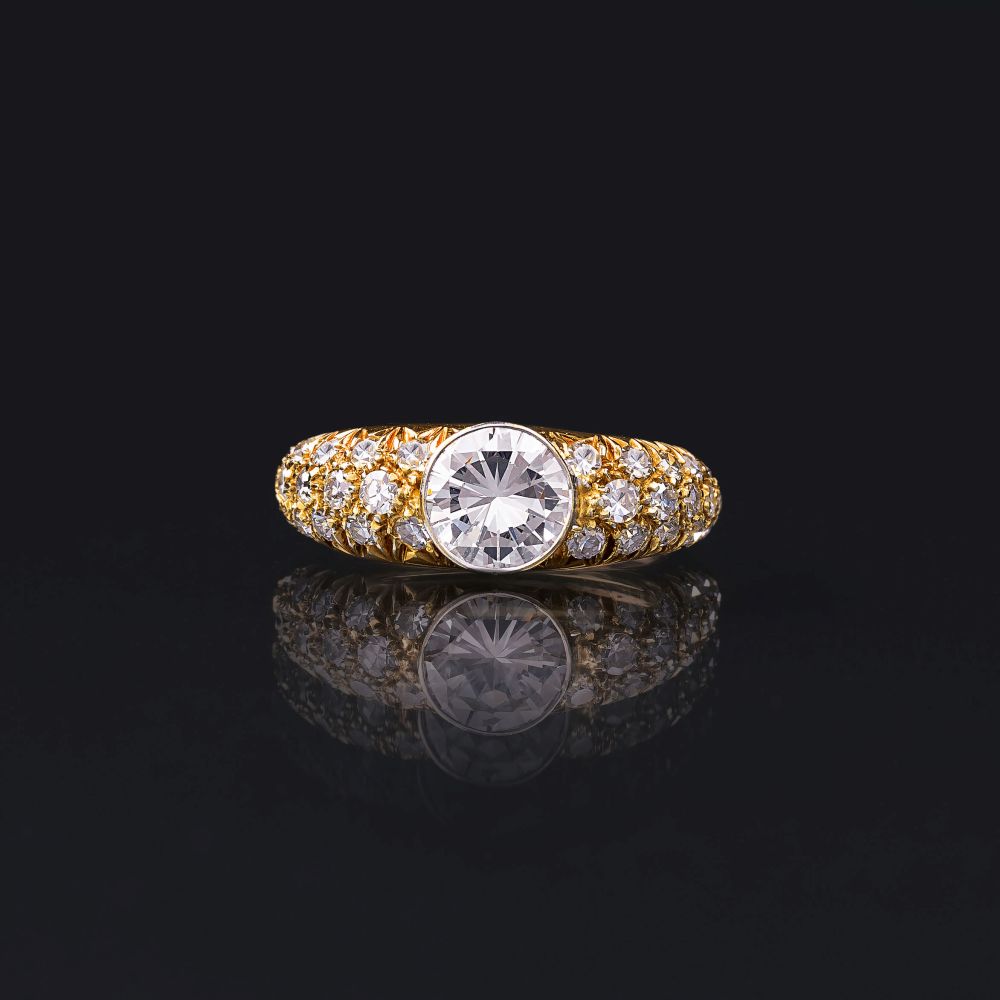 A Rare-White Solitaire Diamond Ring A Rare-White Solitaire Diamond Ring