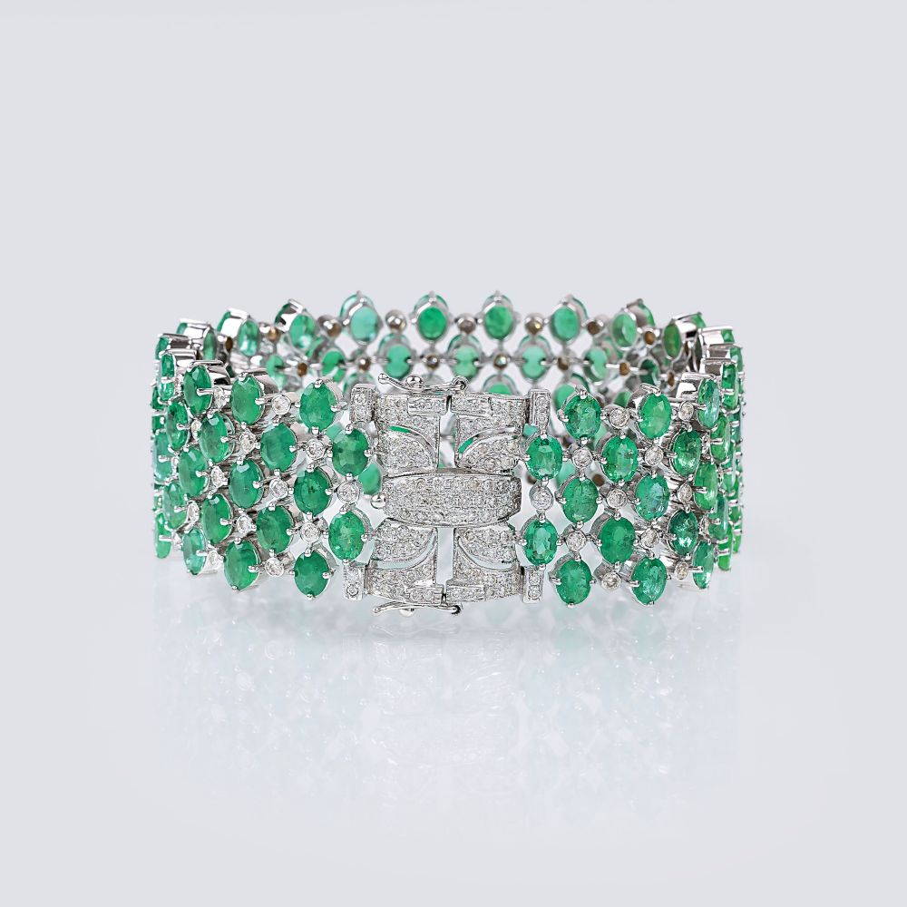 An Emerald Diamond Bracelet 'Vert de jardin' - image 2