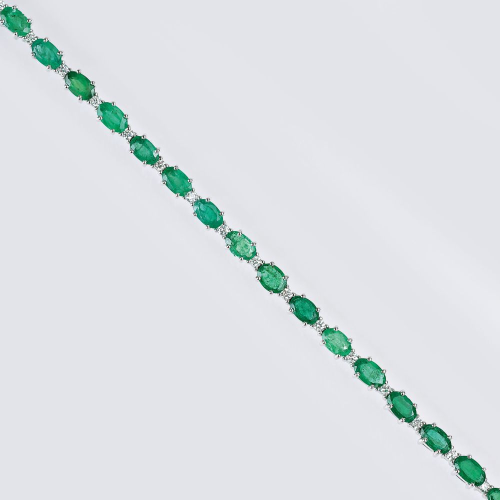An Emerald Diamond Bracelet