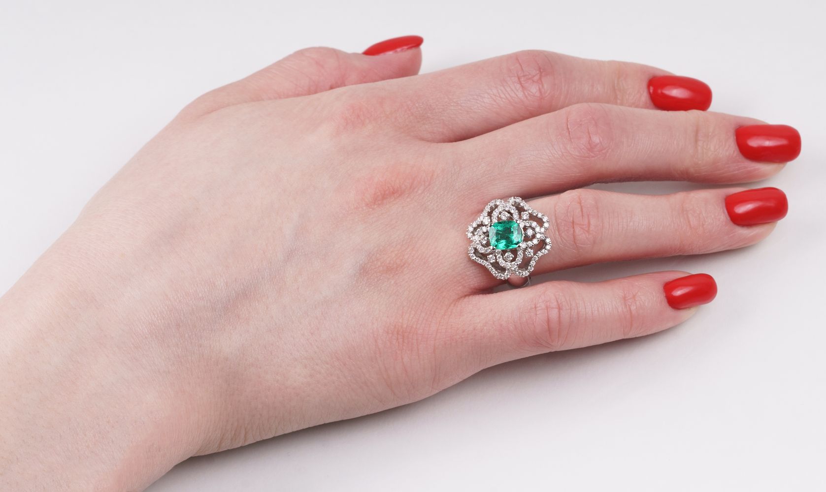 An Emerald Diamond Ring - image 2