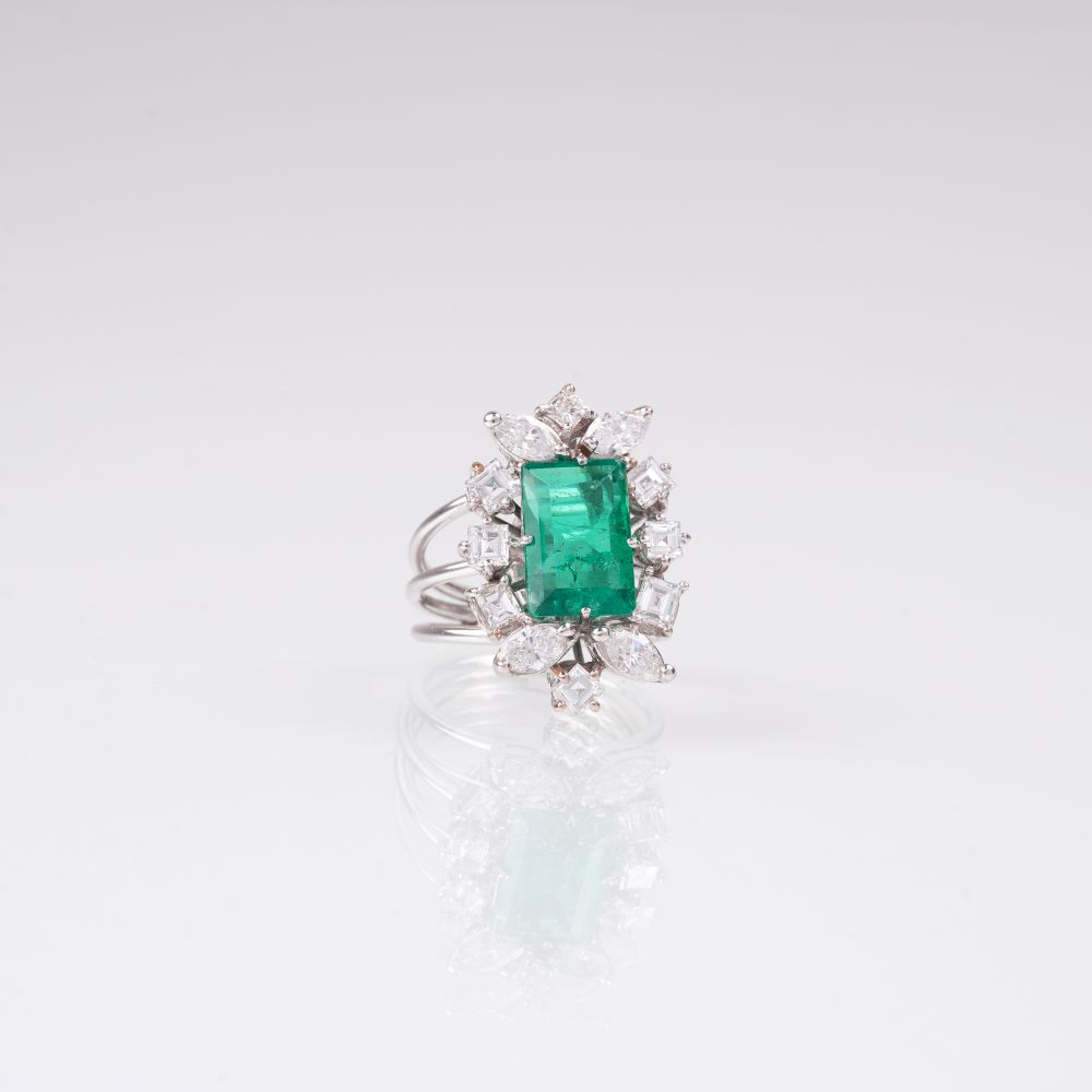 Hochfeiner Smaragd-Diamant-Ring - Bild 2