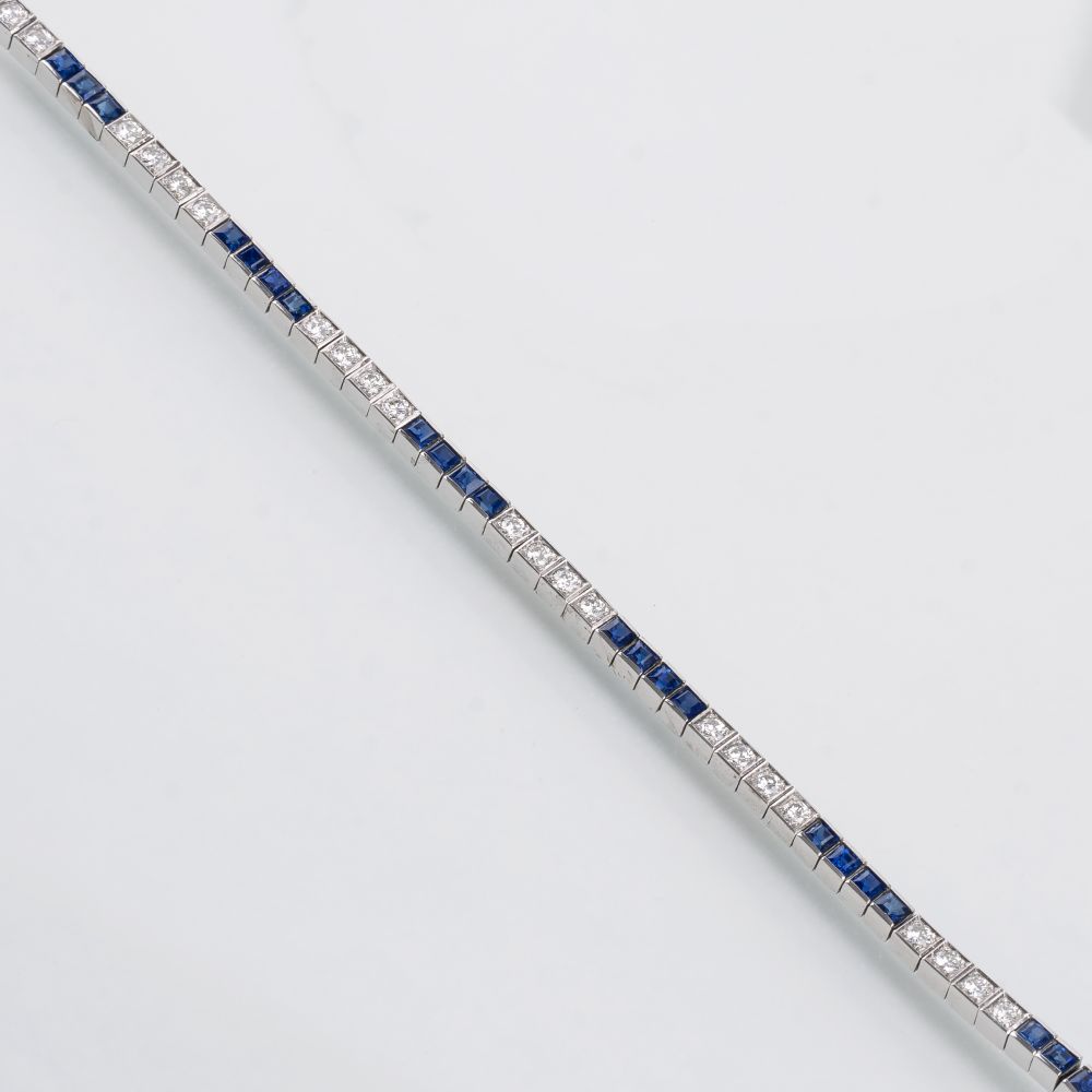A colour fine Sapphire Diamond Bracelet