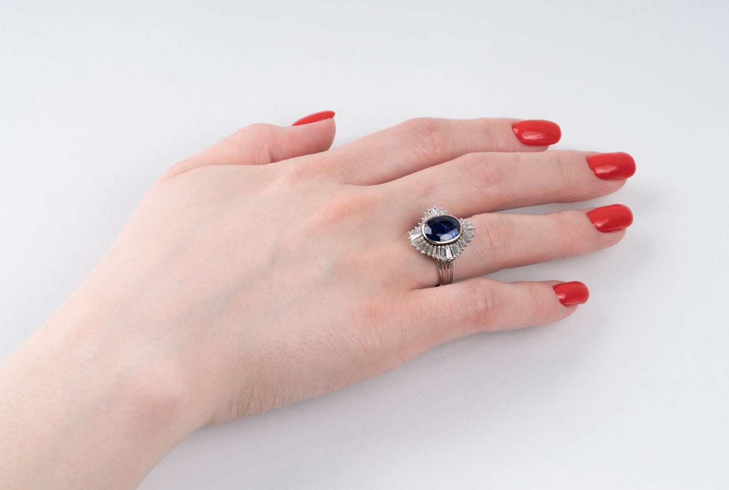 Saphir-Diamant-Ring - Bild 2