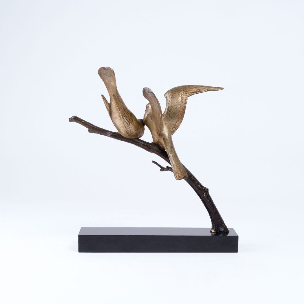 An Art deco Bronze 'Two Birds on a Branch' - image 2