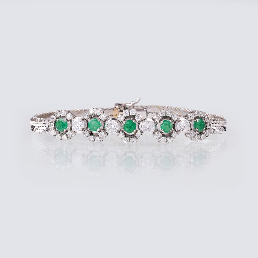 An Emerald Diamond Bracelet