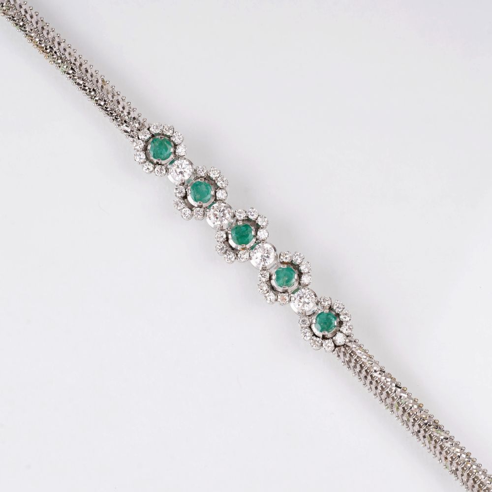 An Emerald Diamond Bracelet - image 2