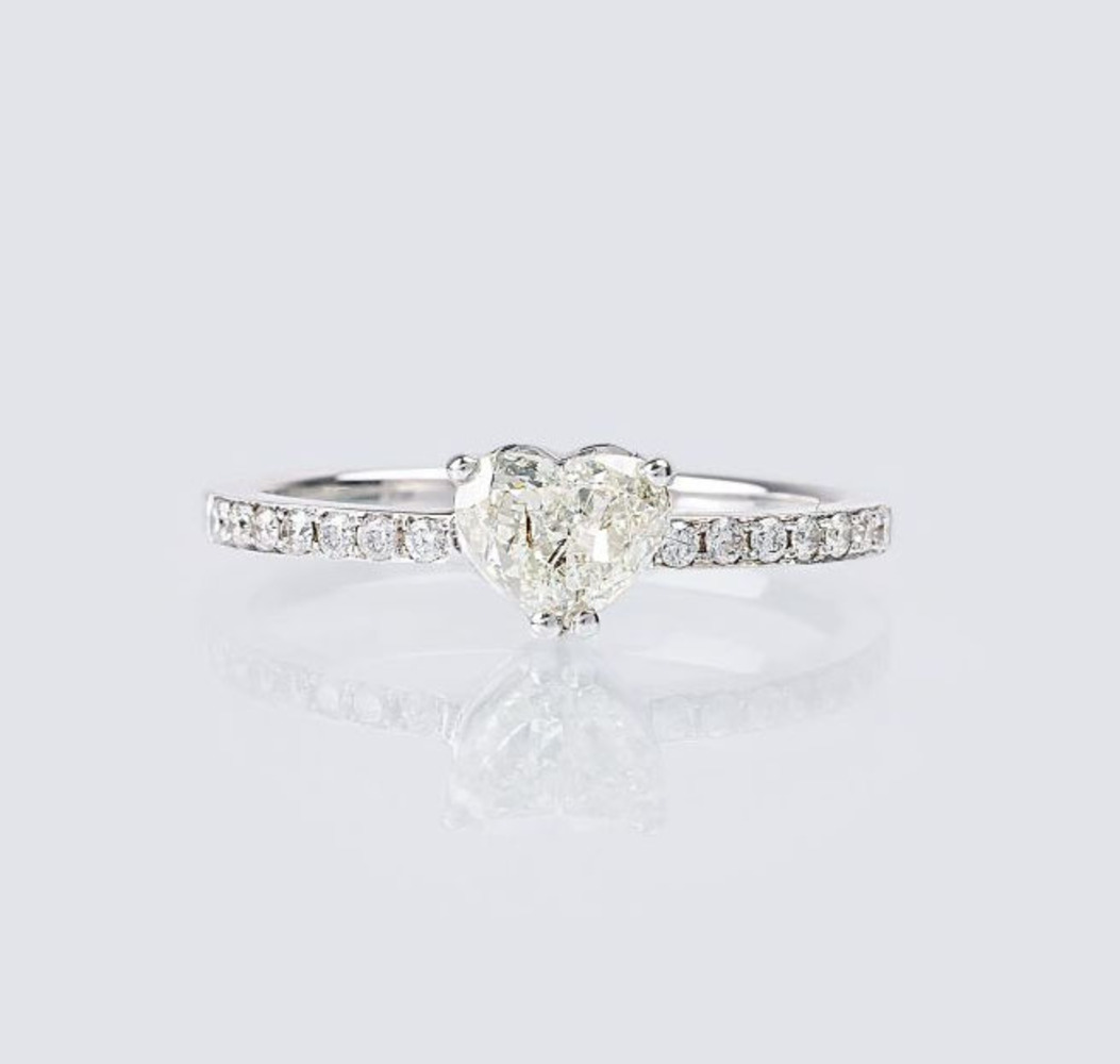 Diamant-Brillant-Ring 'Herz'