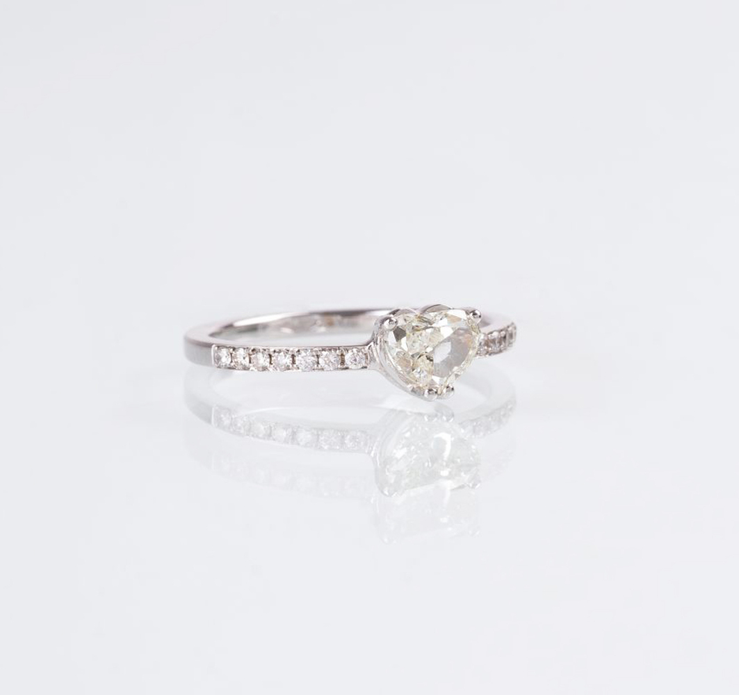 Diamant-Brillant-Ring 'Herz' - Bild 2