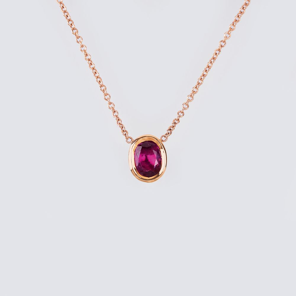 A Natural Burma Ruby Pendant A Natural Burma Ruby Pendant