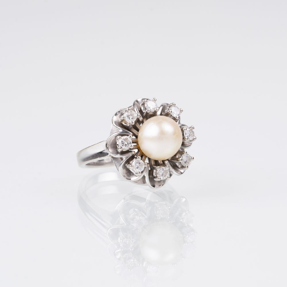 A Pearl Diamond Ring - image 2