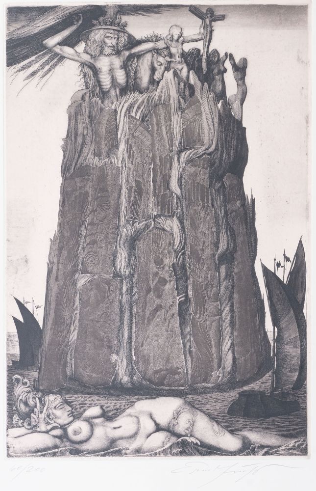 Ernst Fuchs - Tower of Babel Tower of Babel