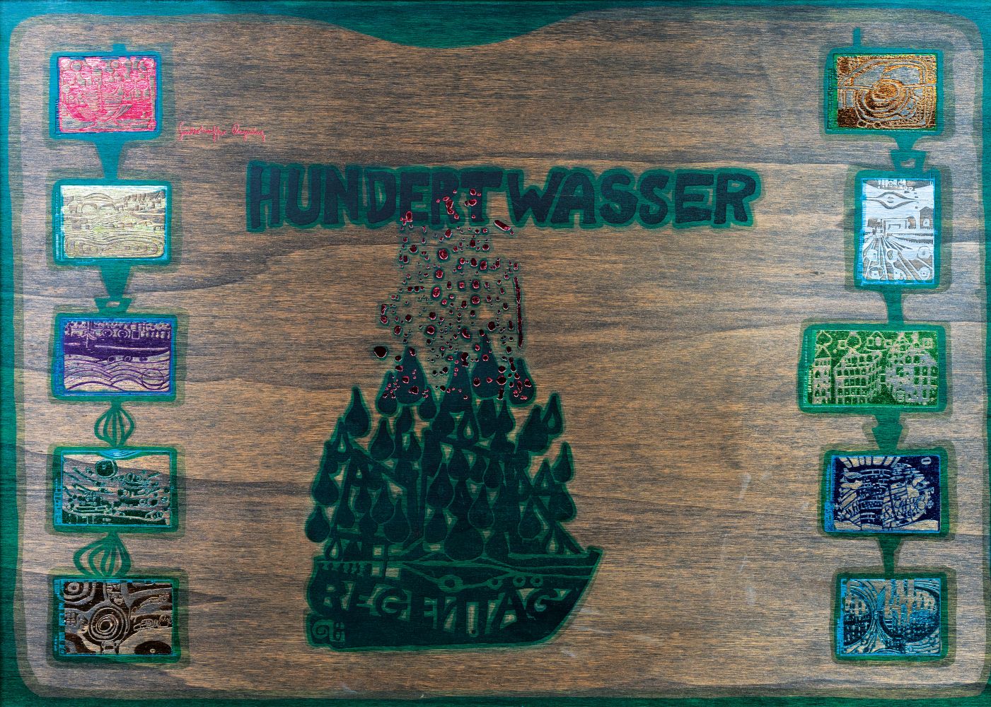 Friedensreich Hundertwasser - Look at it on a rainy Day Look at it on a rainy Day
