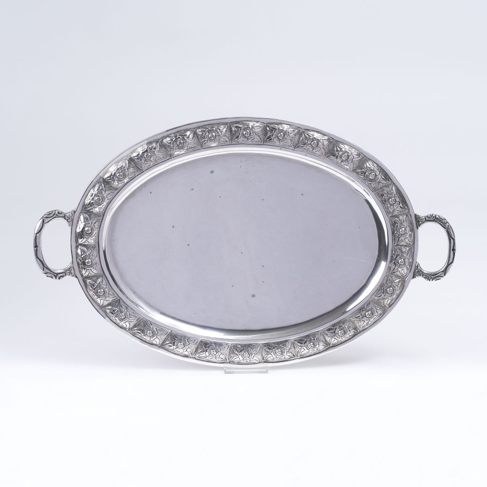 A Tray with Flower-Relief A Tray with Flower-Relief