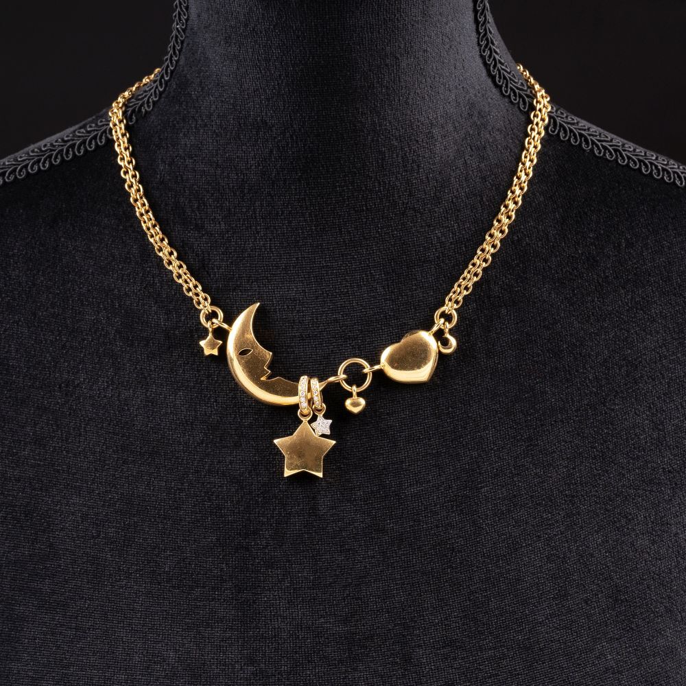 A Gold Necklace 'Moon and Stars' - image 2